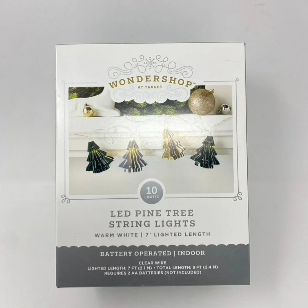 Target 8' Christmas Pine Tree 10 LED Battery Operated String Light Wondershop™